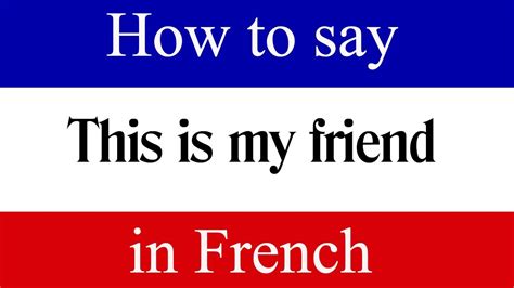 friend in french language